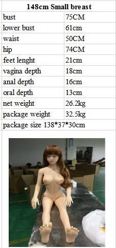 Aibei 148cm C-Cup Lifelike TPE Sex Doll with Silicone Head - Realistic Companion