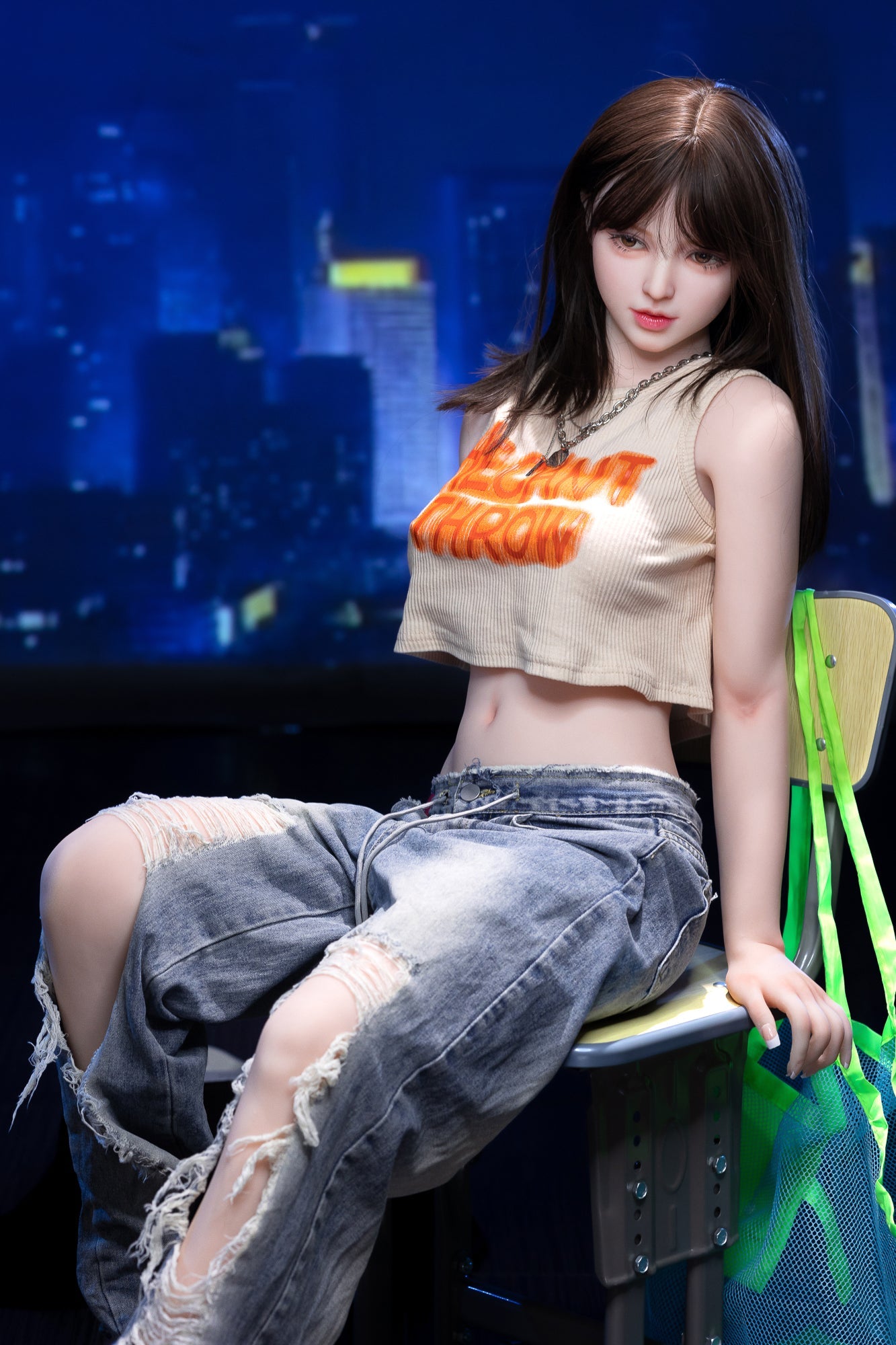 157cm E-Cup TPE Aibei Doll - Realistic & Expressive Exhibition Model