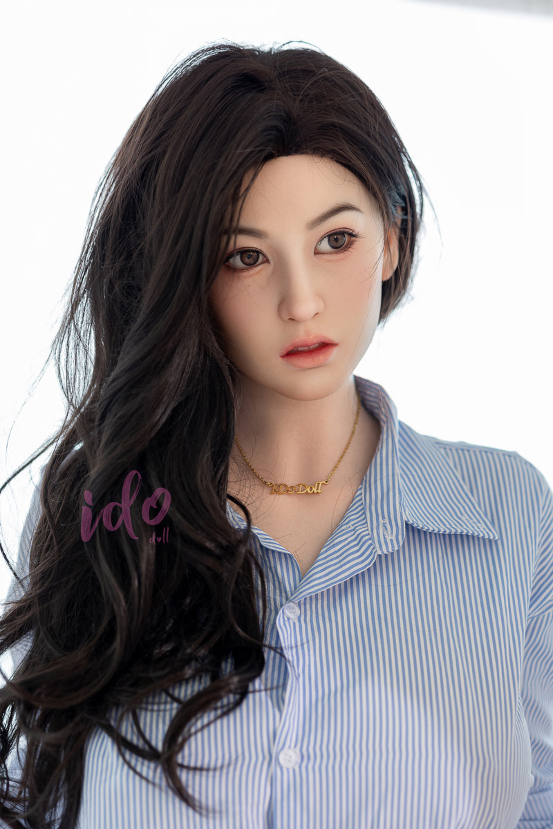 167cm/5ft6 F-cup White Skin Silicone BBW Sex Doll ID8