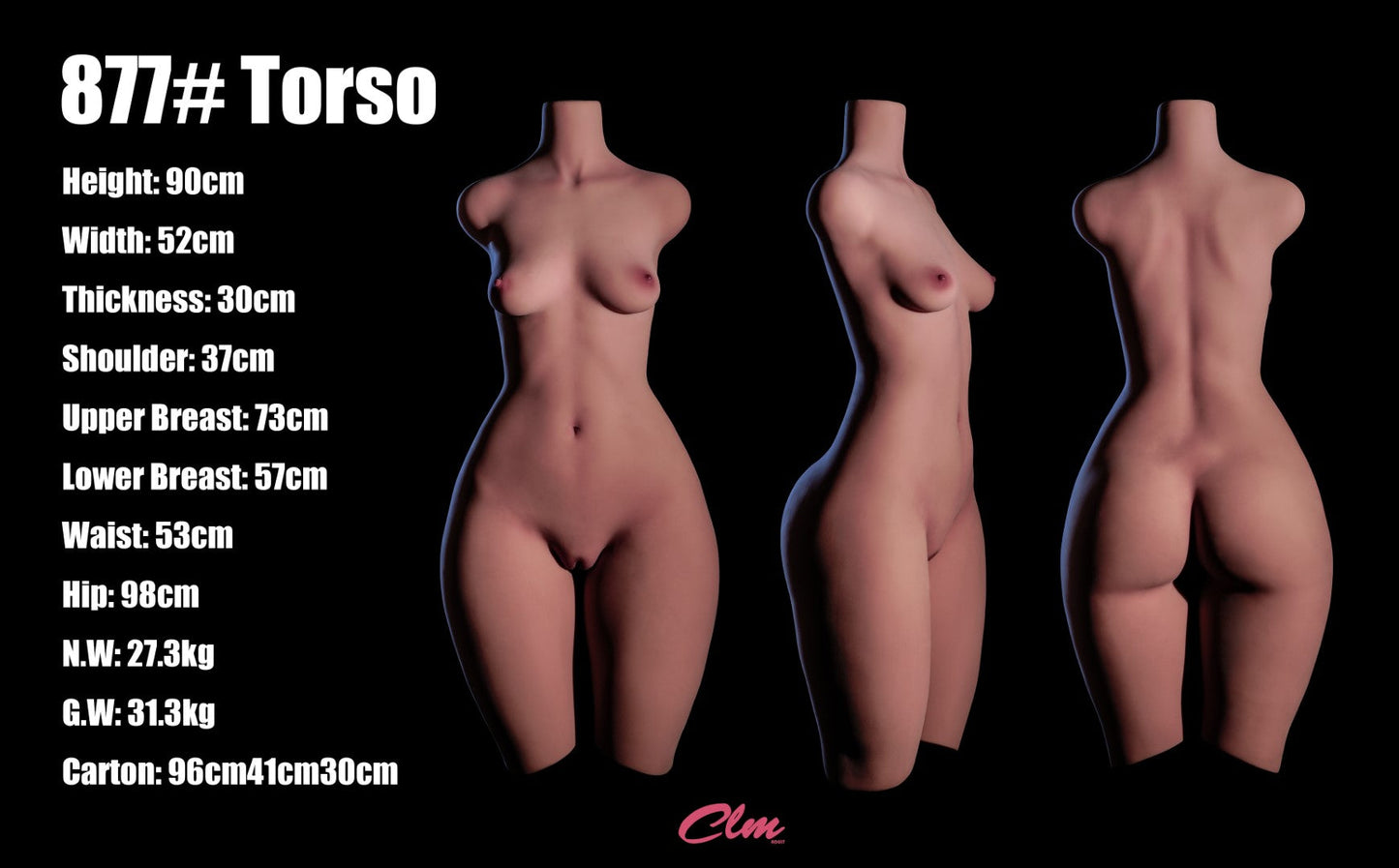Maslan Torso Sex doll (Climax Doll Classic 90cm A-cup Tpe) EXPRESS