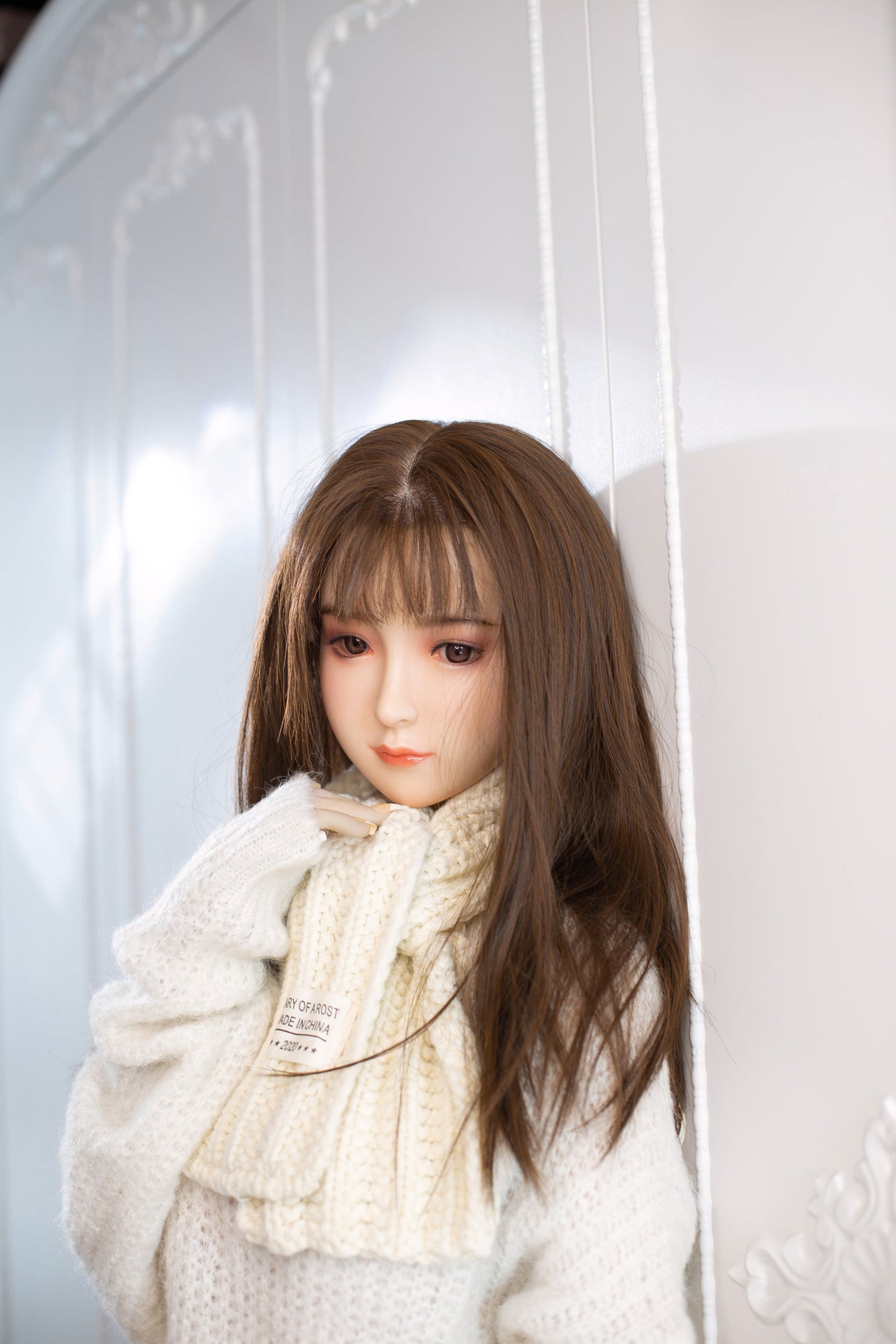 Aibei 148cm C-Cup Lifelike TPE Sex Doll with Silicone Head - Realistic Companion