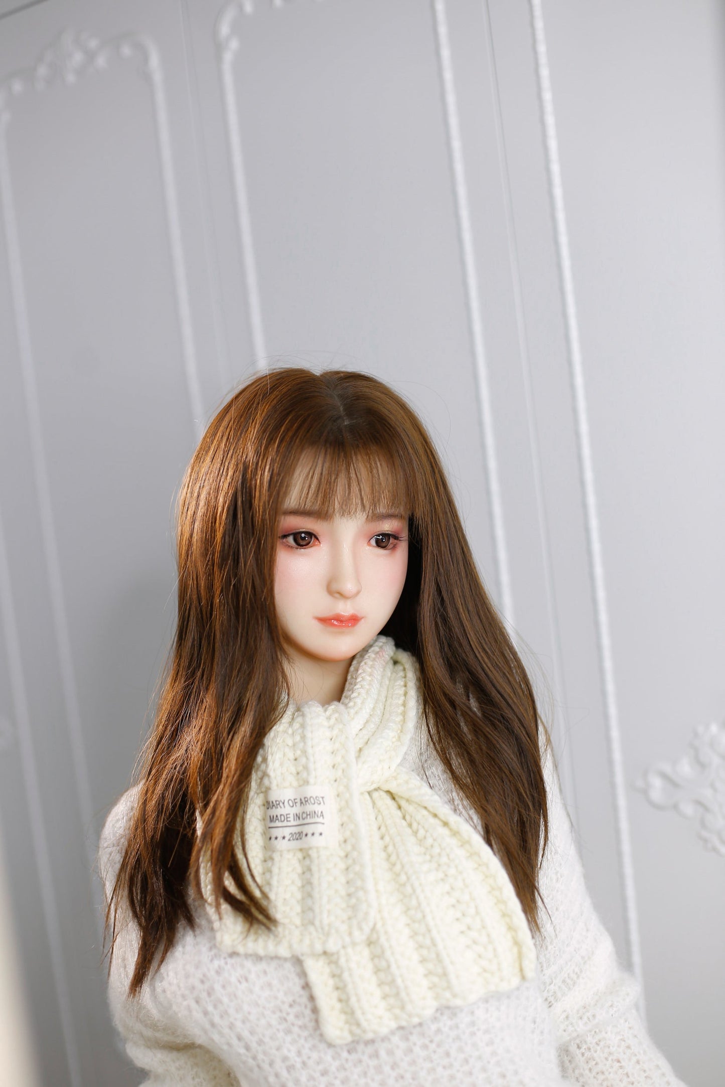 Aibei 148cm C-Cup Lifelike TPE Sex Doll with Silicone Head - Realistic Companion