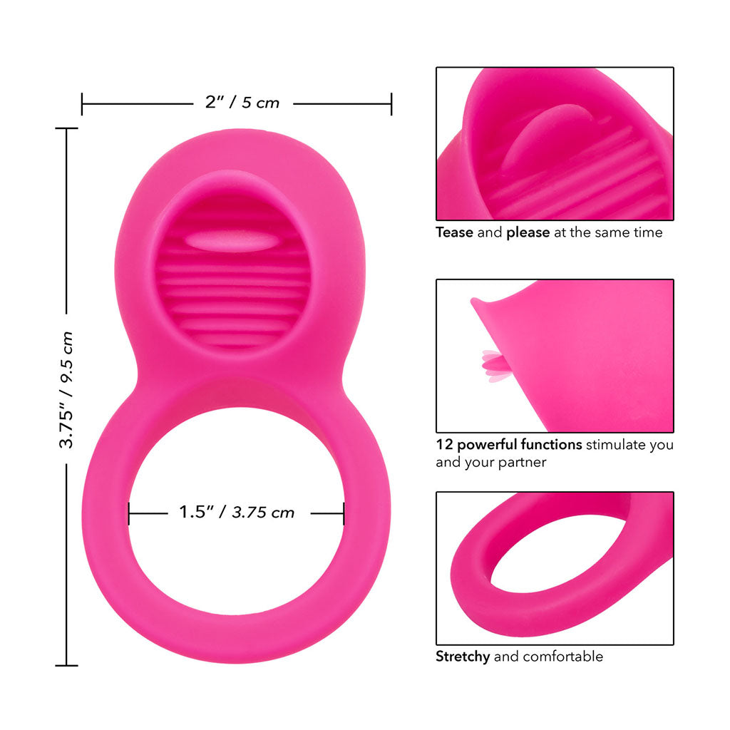 Pinky—Tongue Teaser Couple's Orgasm Ring - Love Dolls 4U