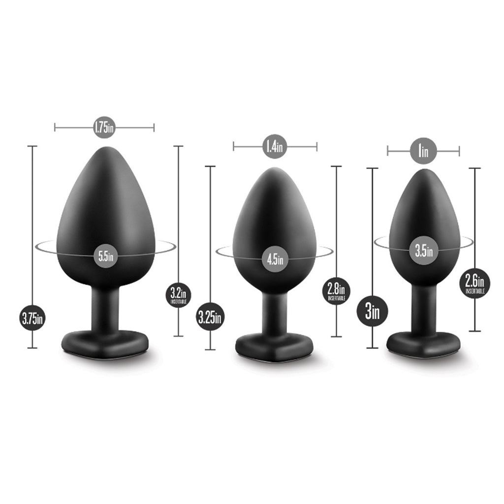 Blingy Butt Plug Trio - Love Dolls 4U