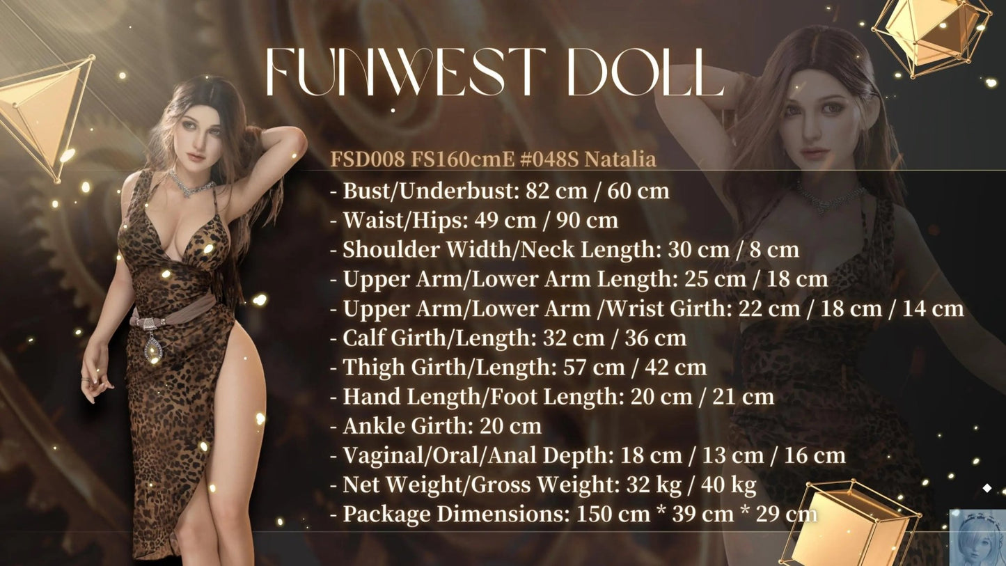 Funwest FS Series 160cm E Cup Full Silicone Sex Doll Natalie - Love Dolls 4U