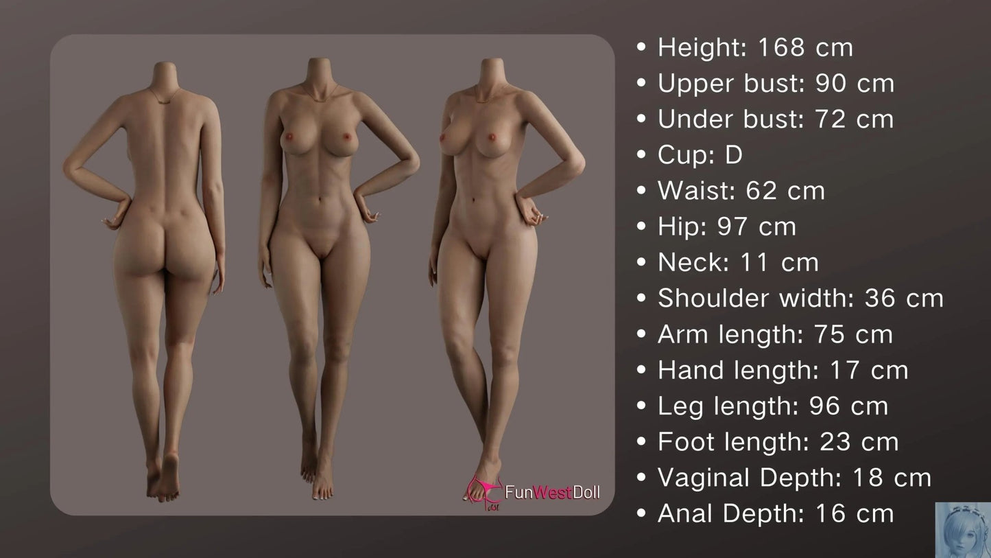 Funwest FS Series 168 D Cup Full Silicone Sex Doll Lexie with Real Skin Texture - Love Dolls 4U