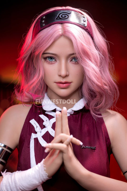 Funwest TPE 159cm A Cup Sex Doll Alice Pink Wig - Love Dolls 4U
