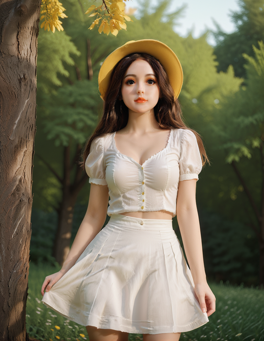Aibei #AB2: Lifelike 148cm C-Cup TPE & Silicone Sex Doll with Realistic Head - Your Ultimate Companion