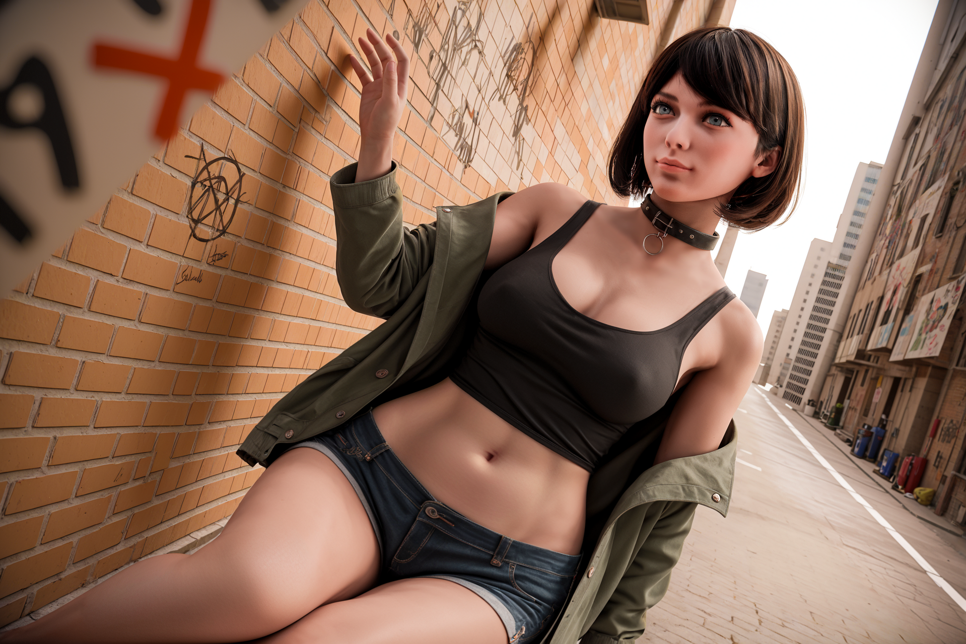 #AB17: Lifelike 151cm TPE F-Cup Silicone Head Sex Doll - Aibei's Realistic Companion