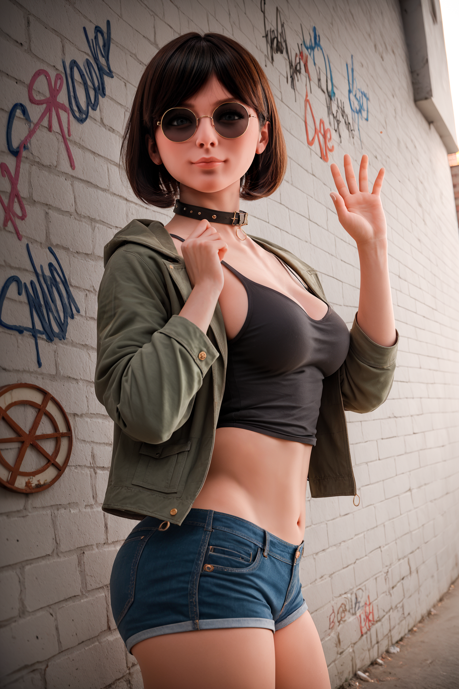 #AB17: Lifelike 151cm TPE F-Cup Silicone Head Sex Doll - Aibei's Realistic Companion