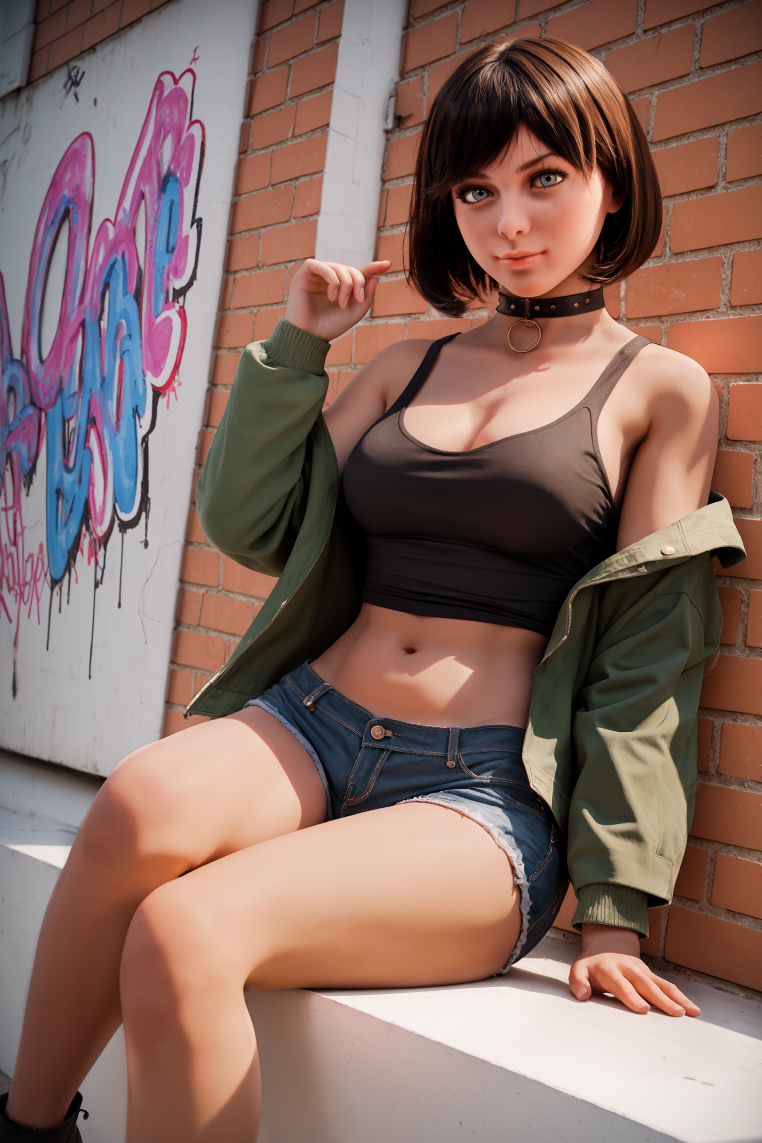 #AB17: Lifelike 151cm TPE F-Cup Silicone Head Sex Doll - Aibei's Realistic Companion