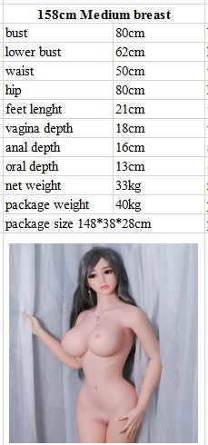 Aibei 158cm E-Cup Lifelike TPE Silicone Head Sex Doll - Realistic Companion