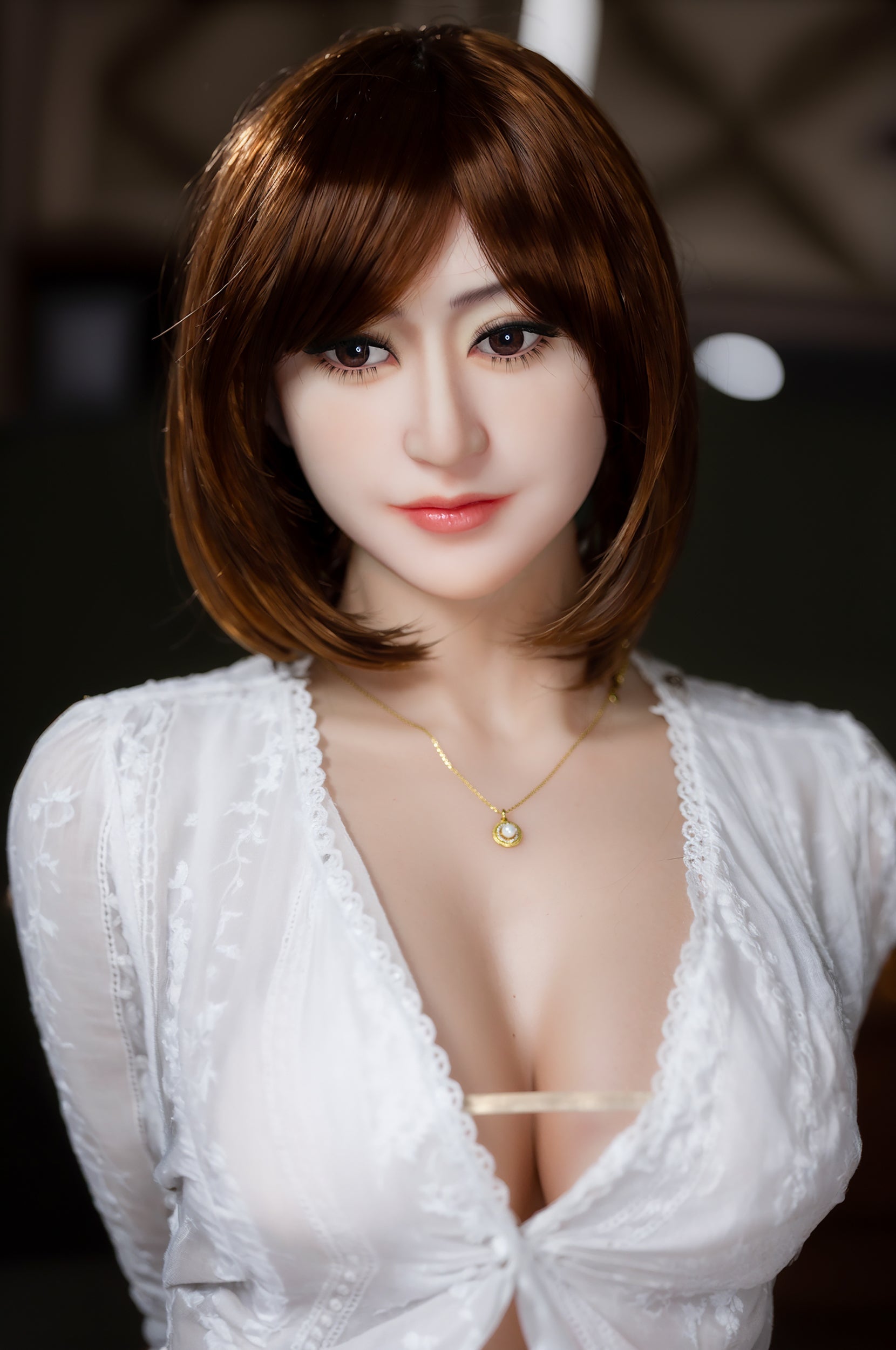 Aibei 158cm D-Cup Lifelike TPE Sex Doll - Realistic Companion with Movable Joints