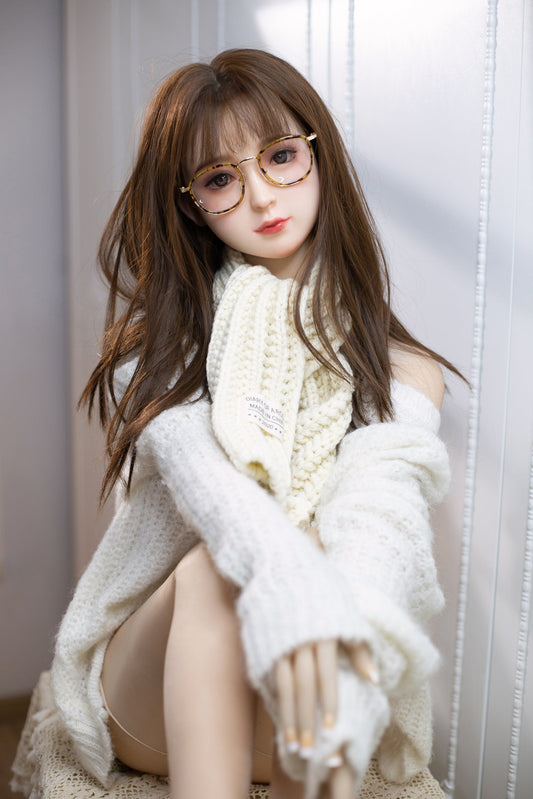 Aibei 148cm C-Cup Lifelike TPE Sex Doll with Silicone Head - Realistic Companion