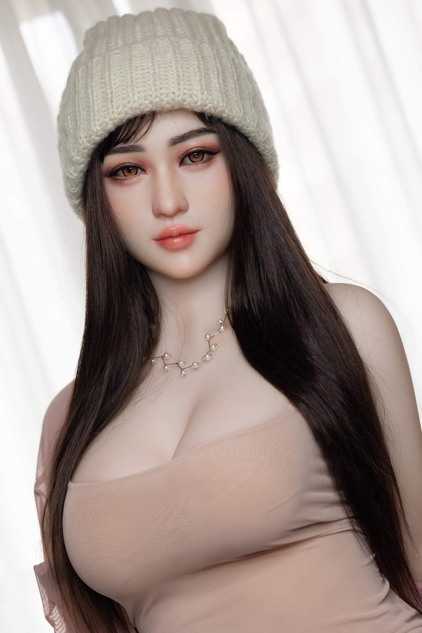 Aibei 158cm E-Cup Lifelike TPE Silicone Head Sex Doll - Realistic Companion