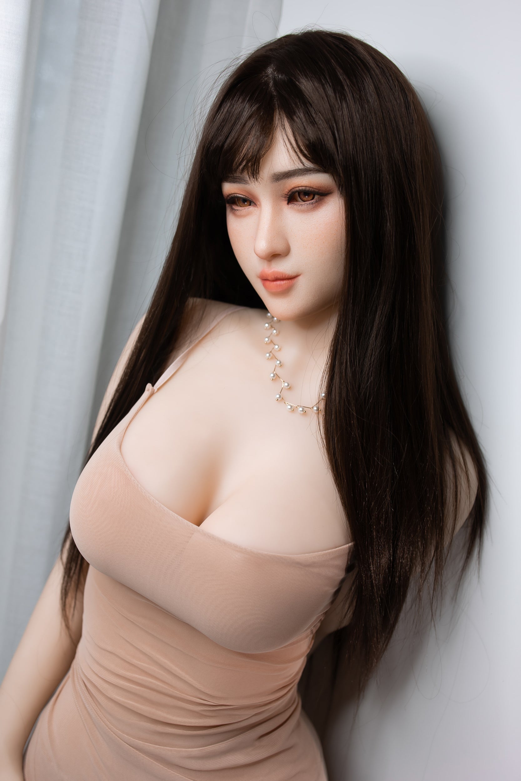 Aibei 158cm E-Cup Lifelike TPE Silicone Head Sex Doll - Realistic Companion