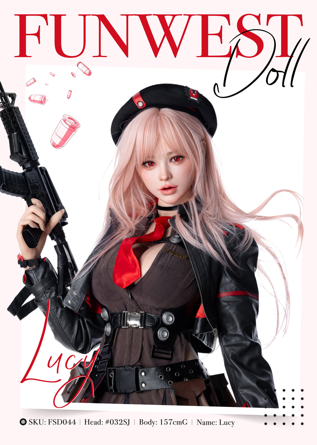 Lucy 157cm G-cup Funwest Full Silicone love doll in white skin - USA stock