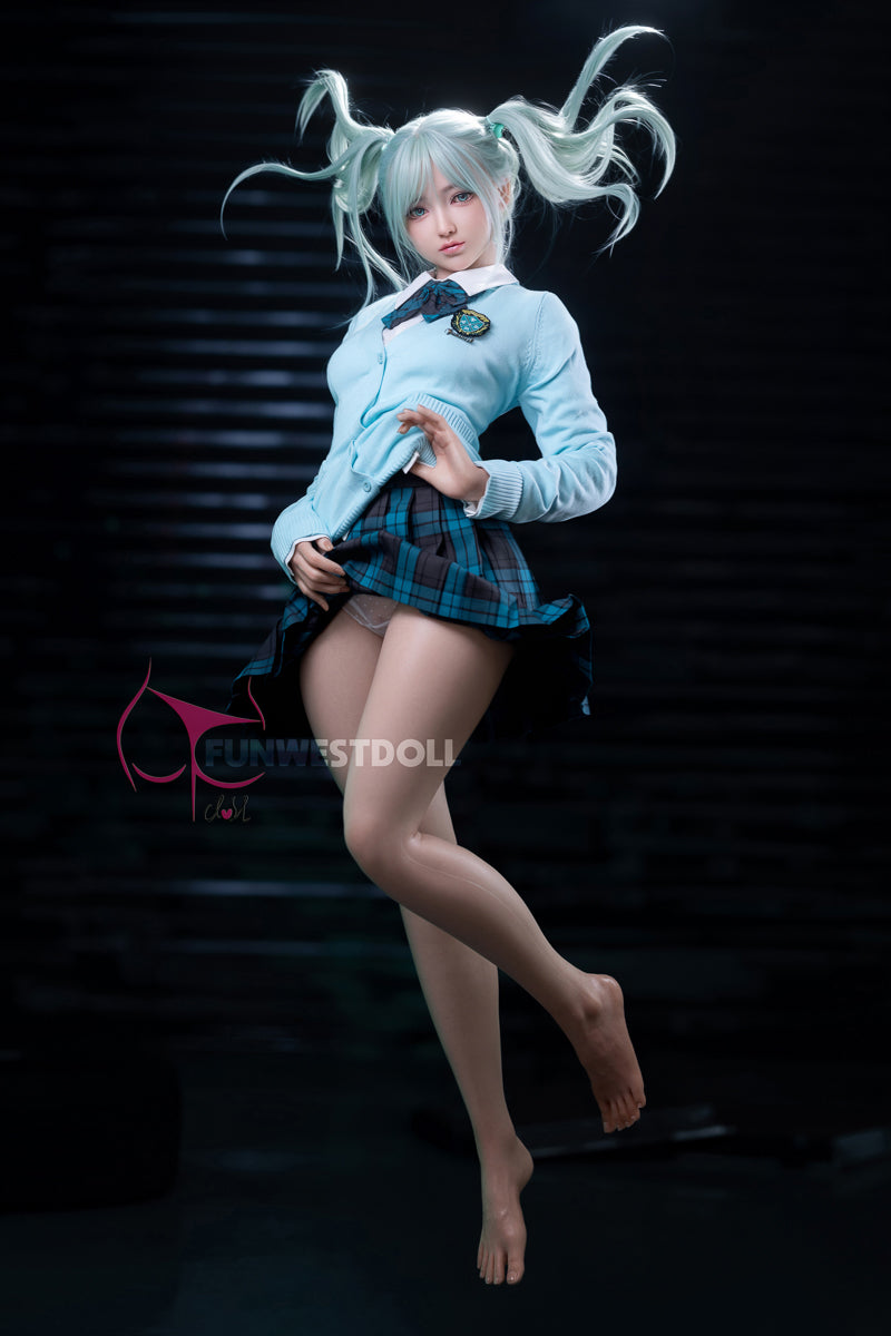 Amy 159cm A-cup Funwest Full Silicone love doll - product photo 2 - USA stock