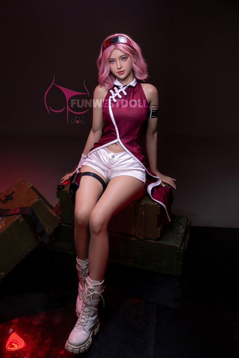 Funwest TPE 159cm A Cup Sex Doll Alice Pink Wig - Love Dolls 4U