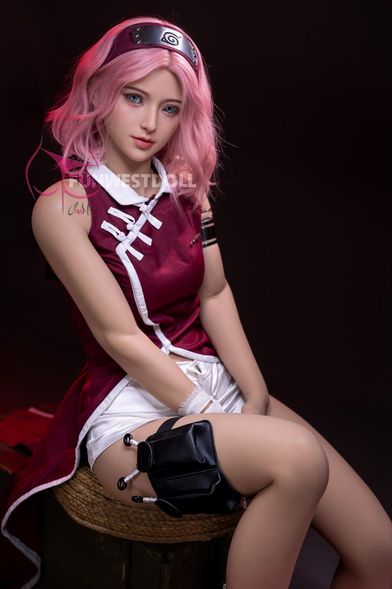 Funwest TPE 159cm A Cup Sex Doll Alice Pink Wig - Love Dolls 4U