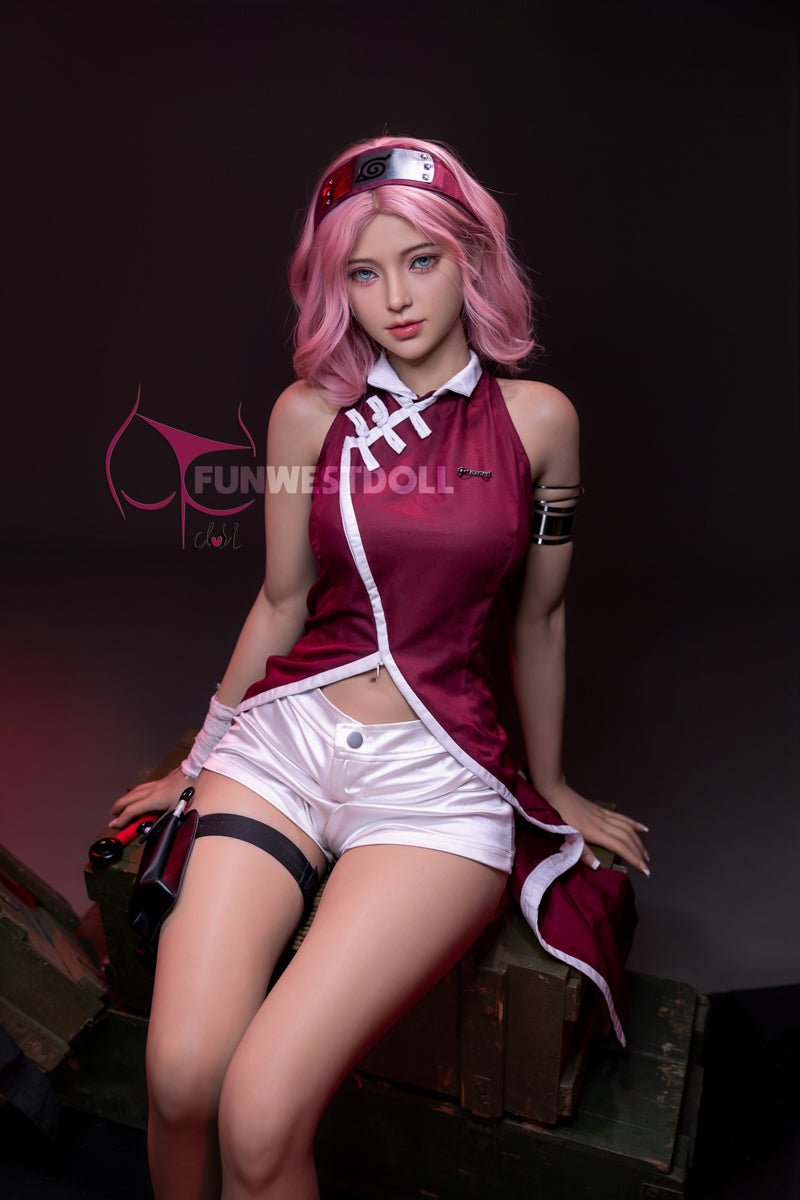 Funwest TPE 159cm A Cup Sex Doll Alice Pink Wig - Love Dolls 4U