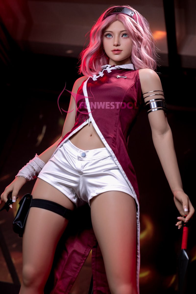 Funwest TPE 159cm A Cup Sex Doll Alice Pink Wig - Love Dolls 4U