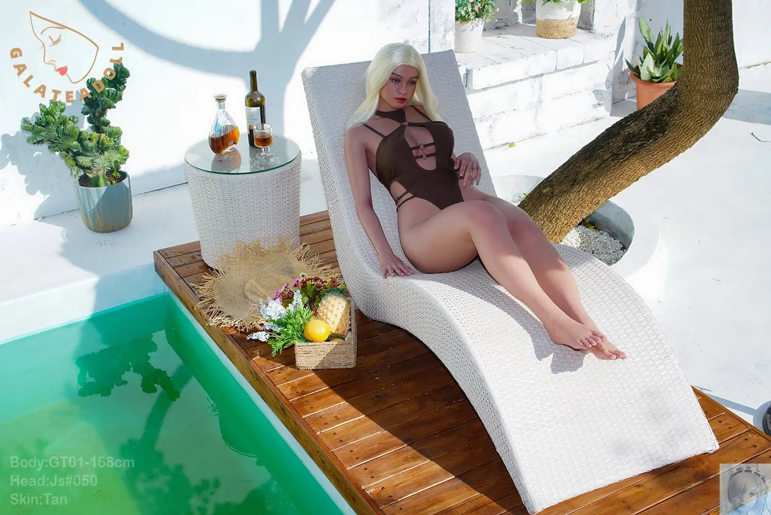 Galatea GT01 168cm C Cup Silicone Sex Doll JS050 Tan - Love Dolls 4U