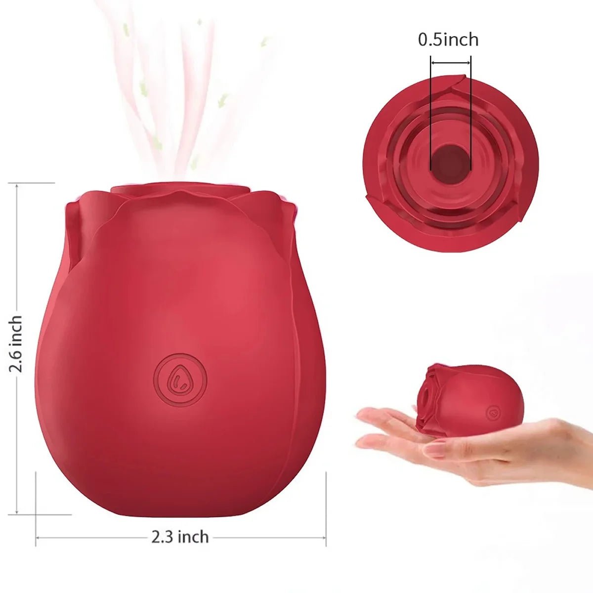 Rose Shape Vagina Sucking Vibrator Intimate Good Nipple Sucker Oral Licking Clitoris Stimulation Powerful Sex Toys for Women - Love Dolls 4U
