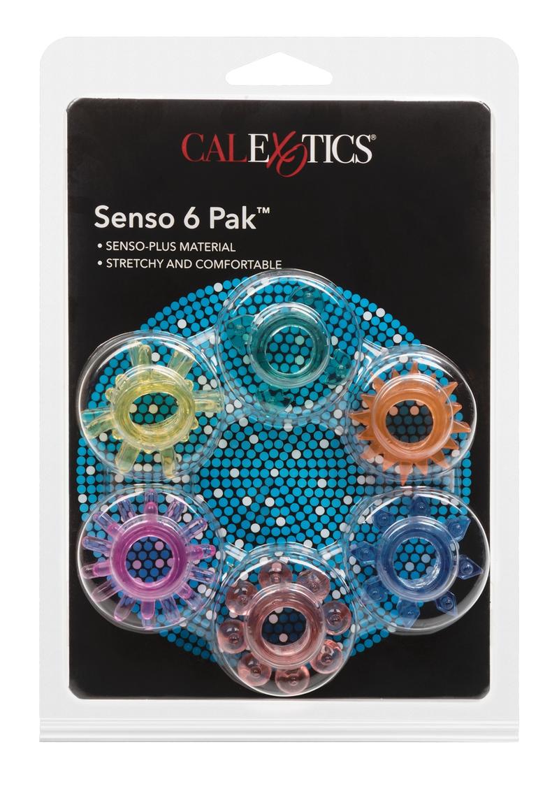 Stretchy Fun-Colors Penis Rings (6-Pack) - Love Dolls 4U